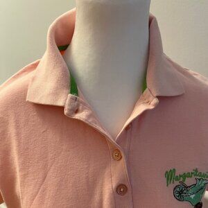 Margaritaville Pink Polo Shirt Large